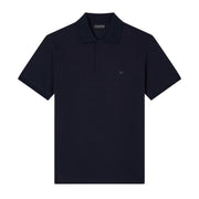 Emporio Armani Rubberised Eagle Navy Polo Shirt