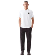 Belstaff Regular Fit Cotton Pique White Polo Shirt