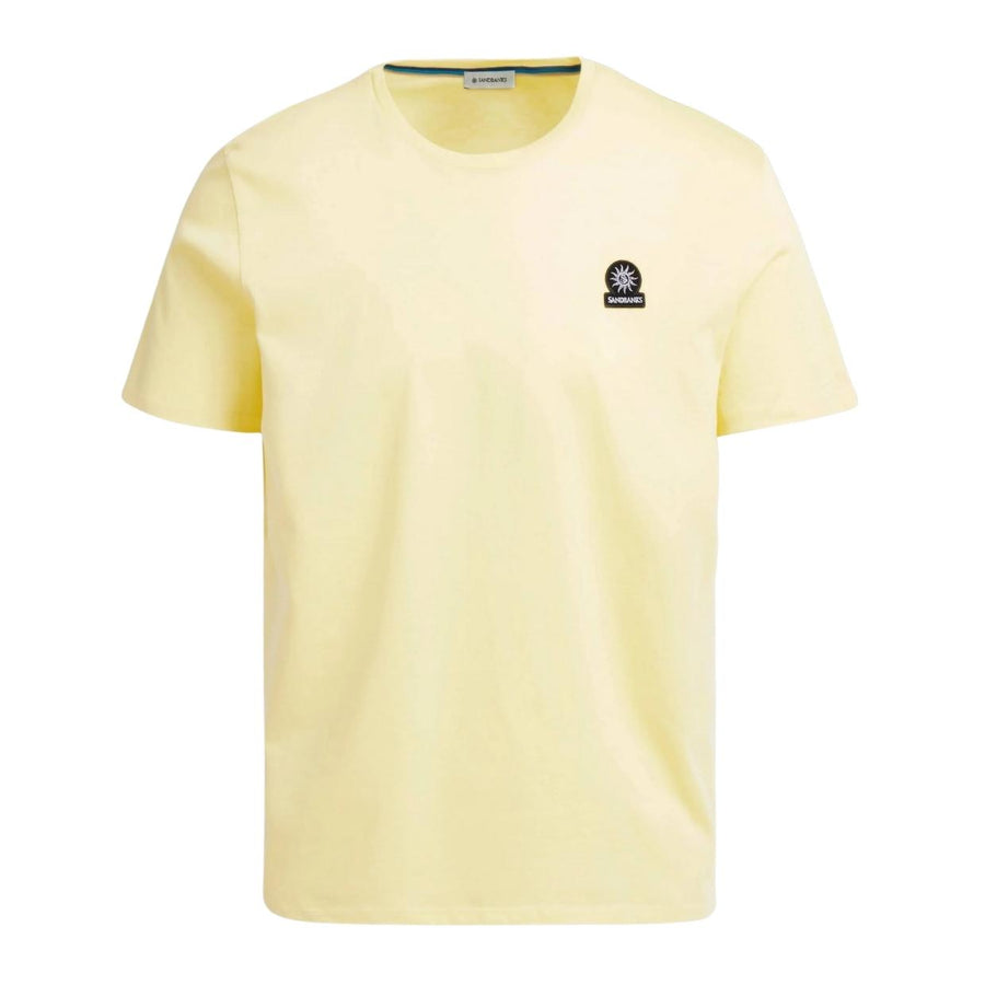 Sandbanks Logo Badge Slim Fit Light Yellow T-Shirt