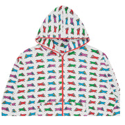 ICECREAM Repeat Running Dog White Zip Hoodie