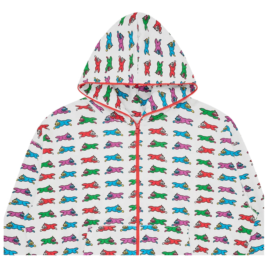 ICECREAM Repeat Running Dog White Zip Hoodie