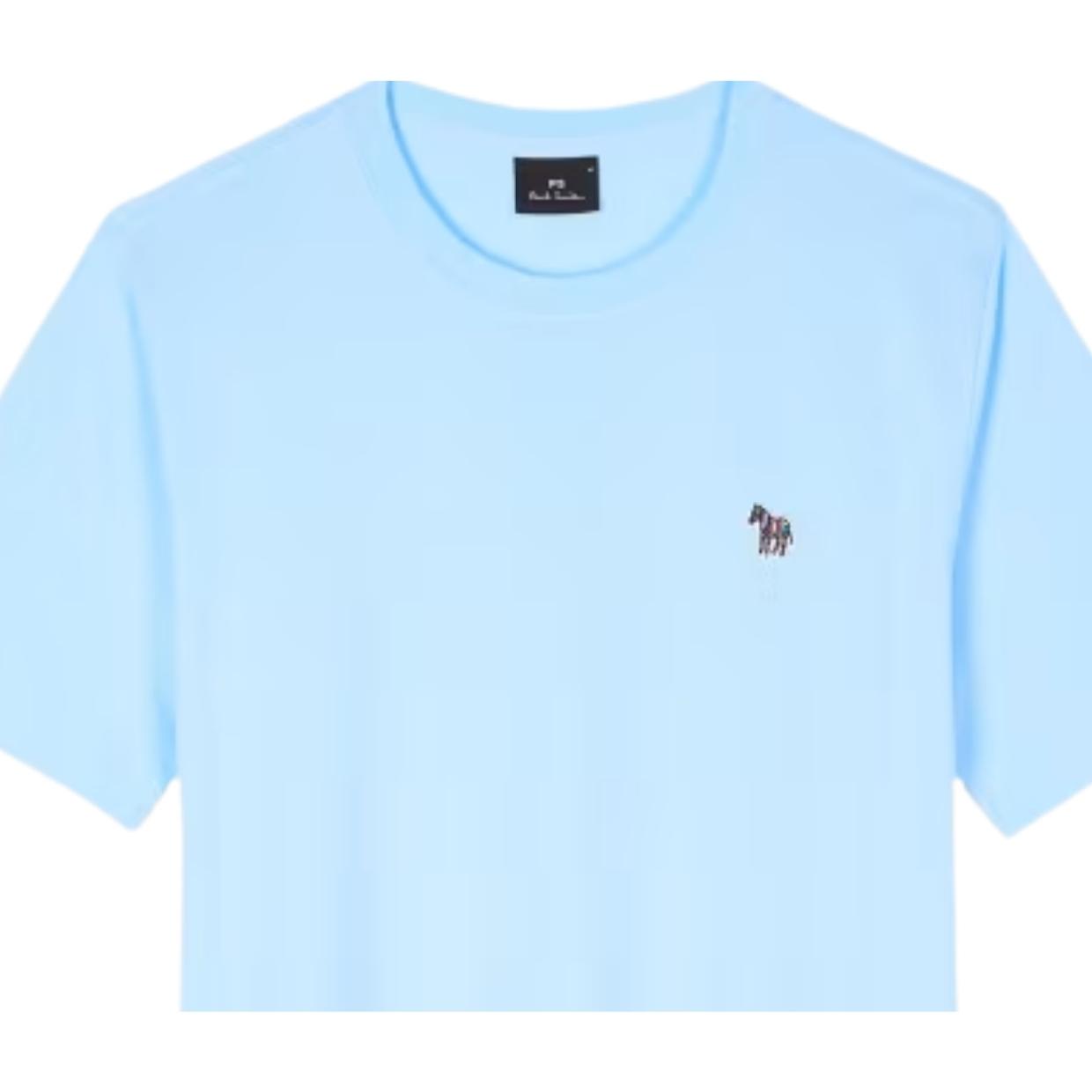 Paul Smith Regular Fit Zebra Logo Pale Blue T-Shirt