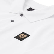 Belstaff Regular Fit Cotton Pique White Polo Shirt