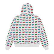 ICECREAM Repeat Running Dog White Zip Hoodie
