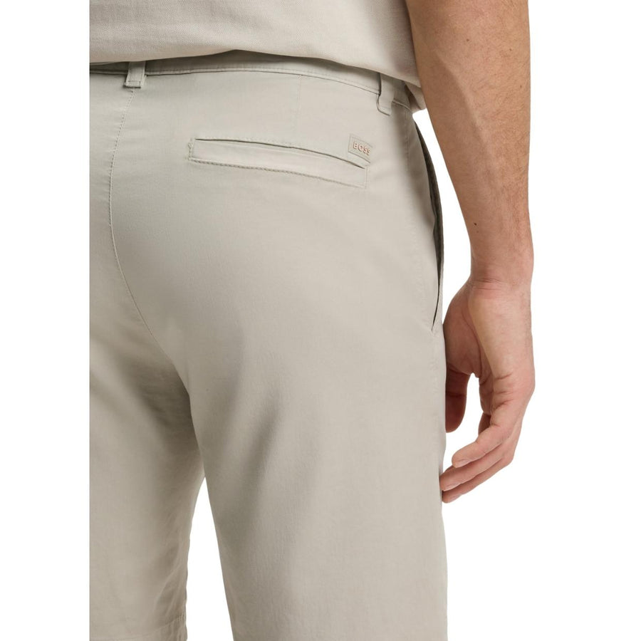 BOSS Slim Fit Stretch Cotton Light Beige Chino Shorts