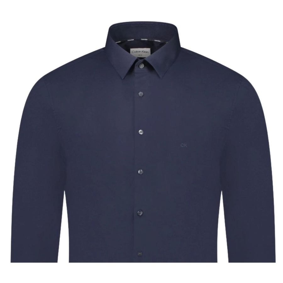 Calvin Klein Slim Fit Poplin Medieval Blue Shirt