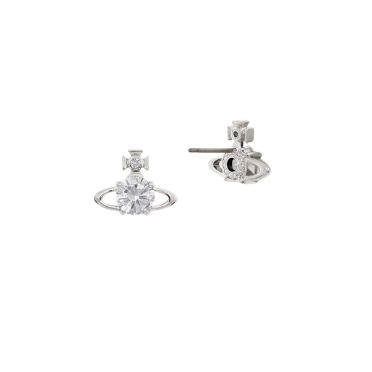 Vivienne Westwood Platinum White Reina Earrings