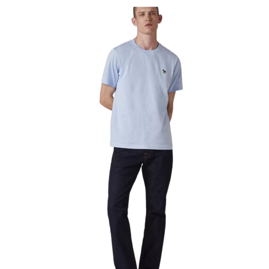 Paul Smith Regular Fit Zebra Logo Pale Blue T-Shirt