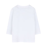 BOSS Baby Logo Print Long Sleeve White T-Shirt