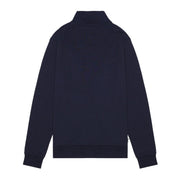 Aquascutum Active Club Check Shoulder Navy Half Zip Sweatshirt
