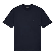 Emporio Armani Rubberised Eagle Navy Lyocell-Blend T-Shirt