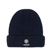 Sandbanks Logo Badge Merino Wool Navy Beanie