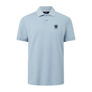 Belstaff Cotton Pique Patch Logo Mist Blue Polo Shirt