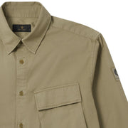 Belstaff Regular Fit Scale Long Sleeve Fatigue Green Shirt