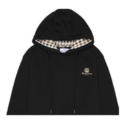 Aquascutum Active Small Logo Black Fleece Hoodie