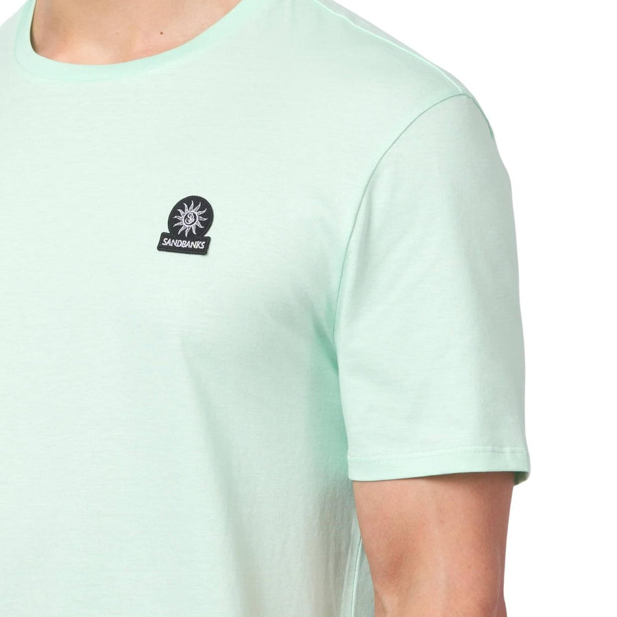 Sandbanks Logo Badge Slim Fit Mint T-Shirt