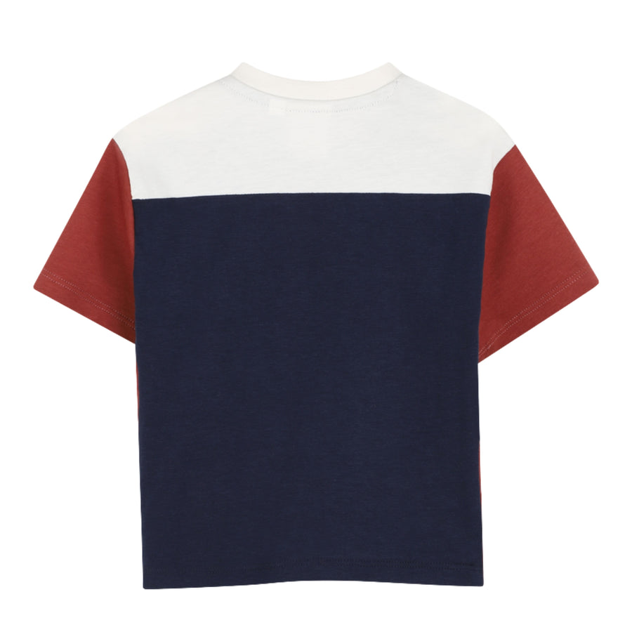 BOSS Baby Logo Print Colourblock T-Shirt