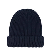 Sandbanks Logo Badge Merino Wool Navy Beanie
