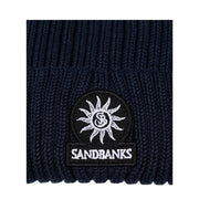 Sandbanks Logo Badge Merino Wool Navy Beanie