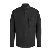 Belstaff Regular Fit Scale Long Sleeve Black Shirt