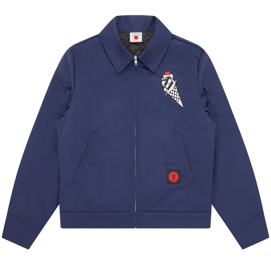 ICECREAM Cone Man Embellished Work Navy Jacket