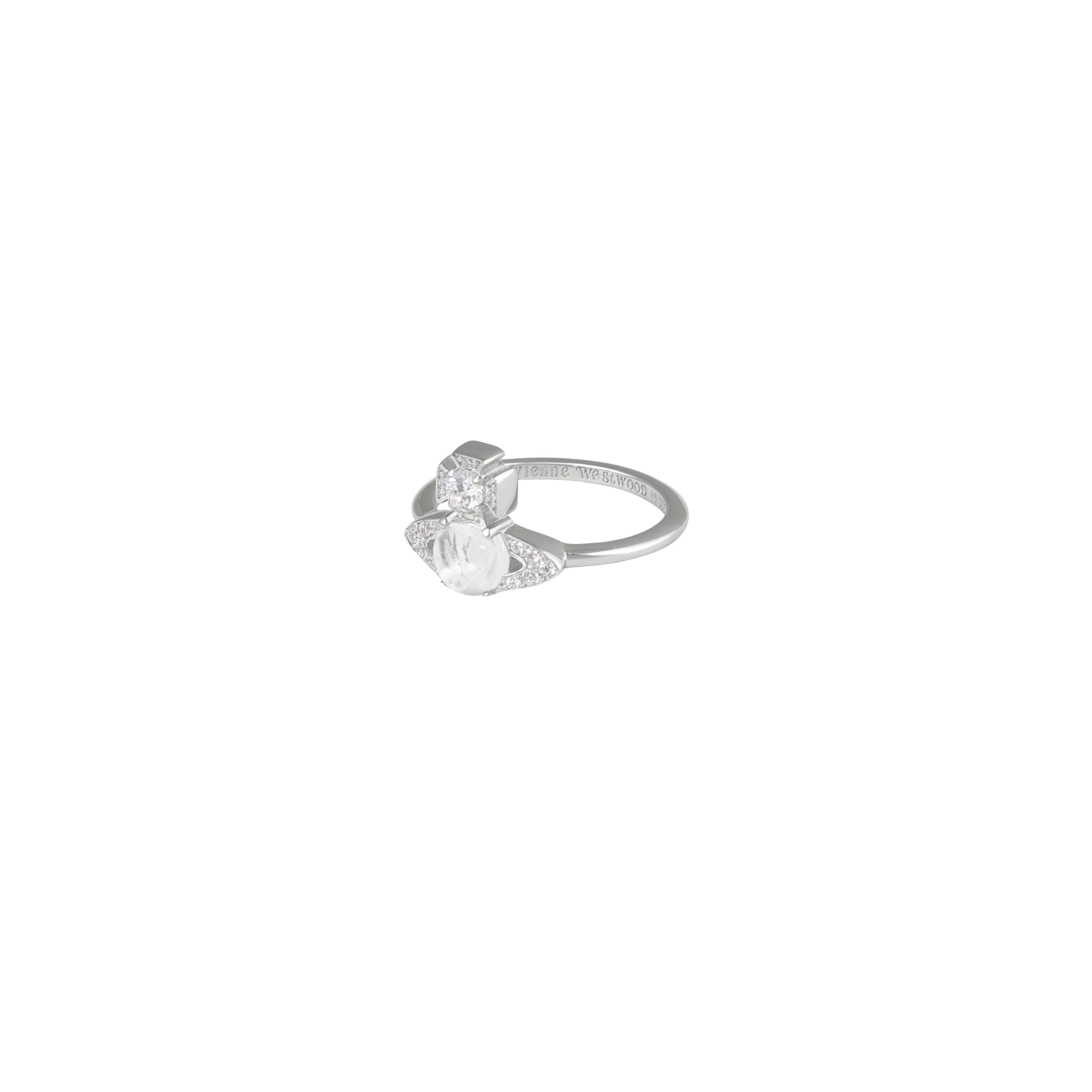 Vivienne Westwood Platinum White Ondina 925 Ring