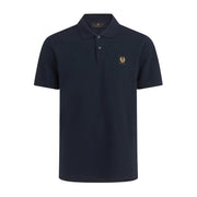 Belstaff Cotton Pique Patch Logo Dark Ink Navy Polo Shirt