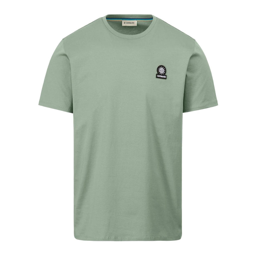 Sandbanks Logo Badge Slim Fit Sage T-Shirt