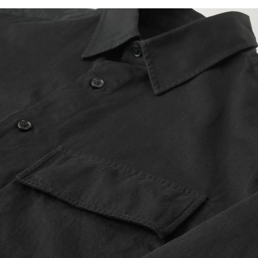 Belstaff Regular Fit Scale Long Sleeve Black Shirt