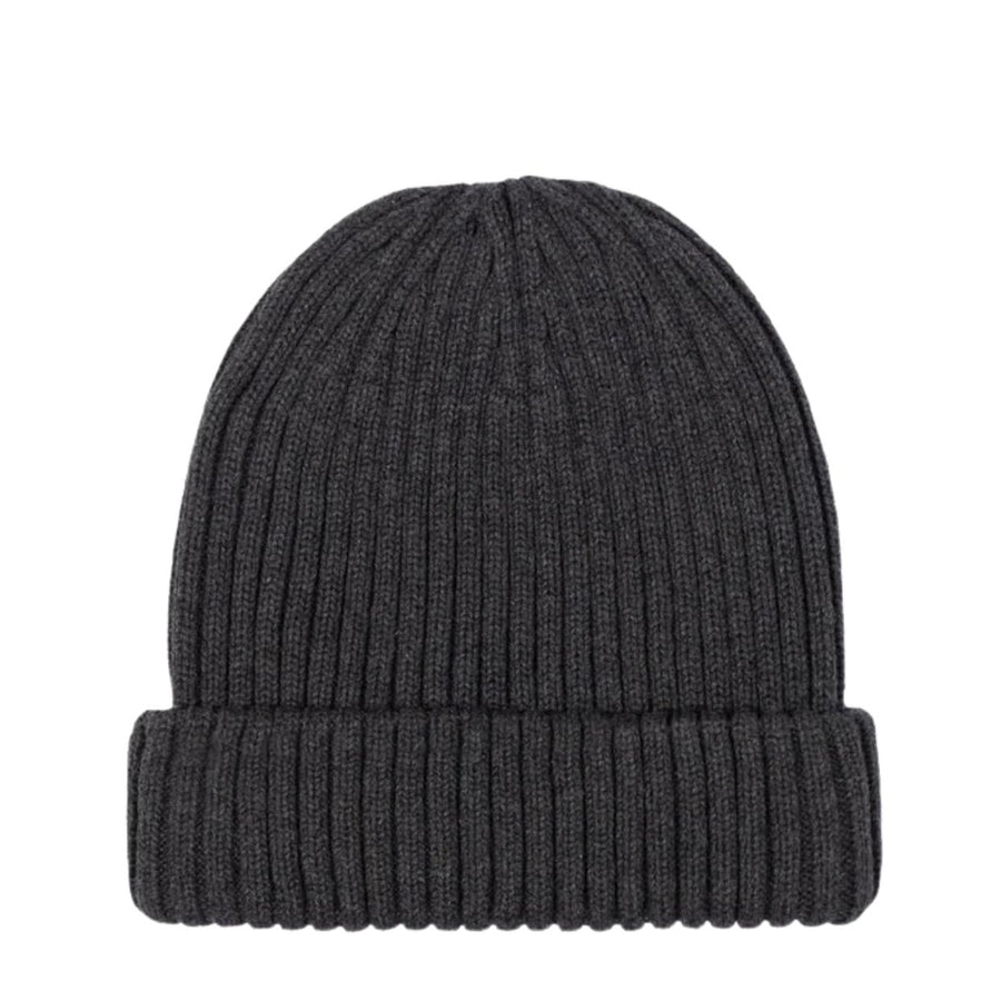 Sandbanks Logo Badge Merino Wool Anthracite Beanie