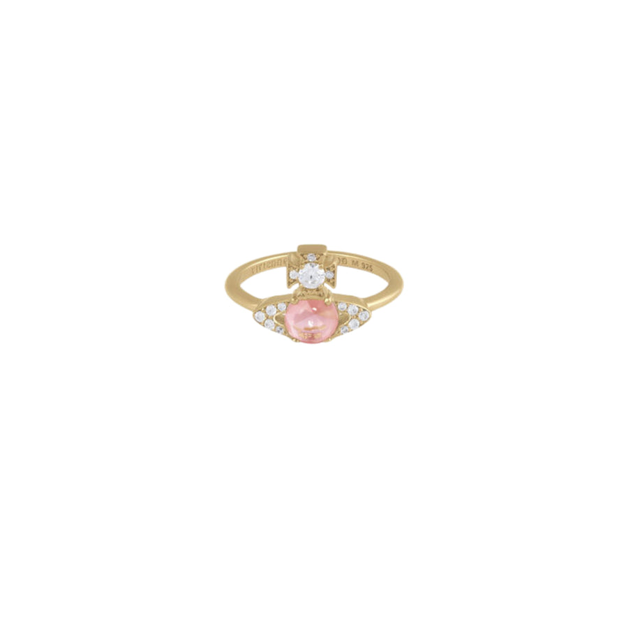 Vivienne Westwood Gold Pink Ondina 925 Ring