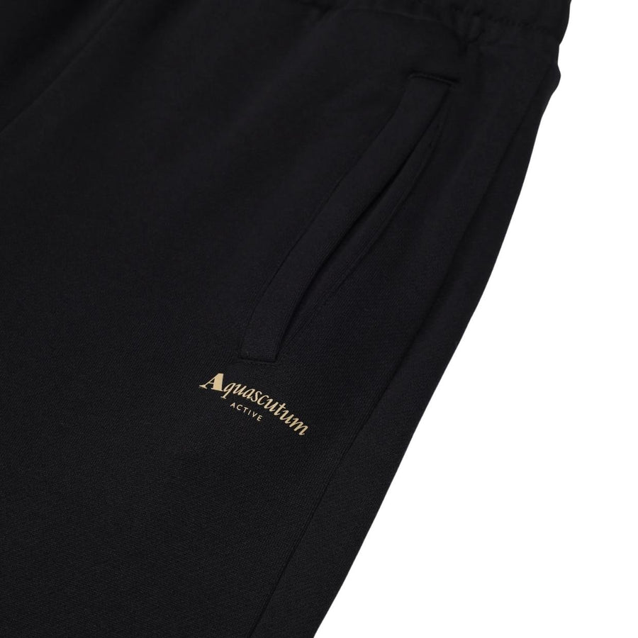 Aquascutum Active Small Logo Black Tracksuit Bottoms