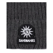 Sandbanks Logo Badge Merino Wool Anthracite Beanie