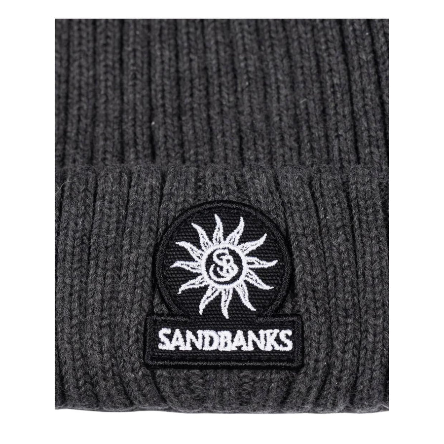 Sandbanks Logo Badge Merino Wool Anthracite Beanie