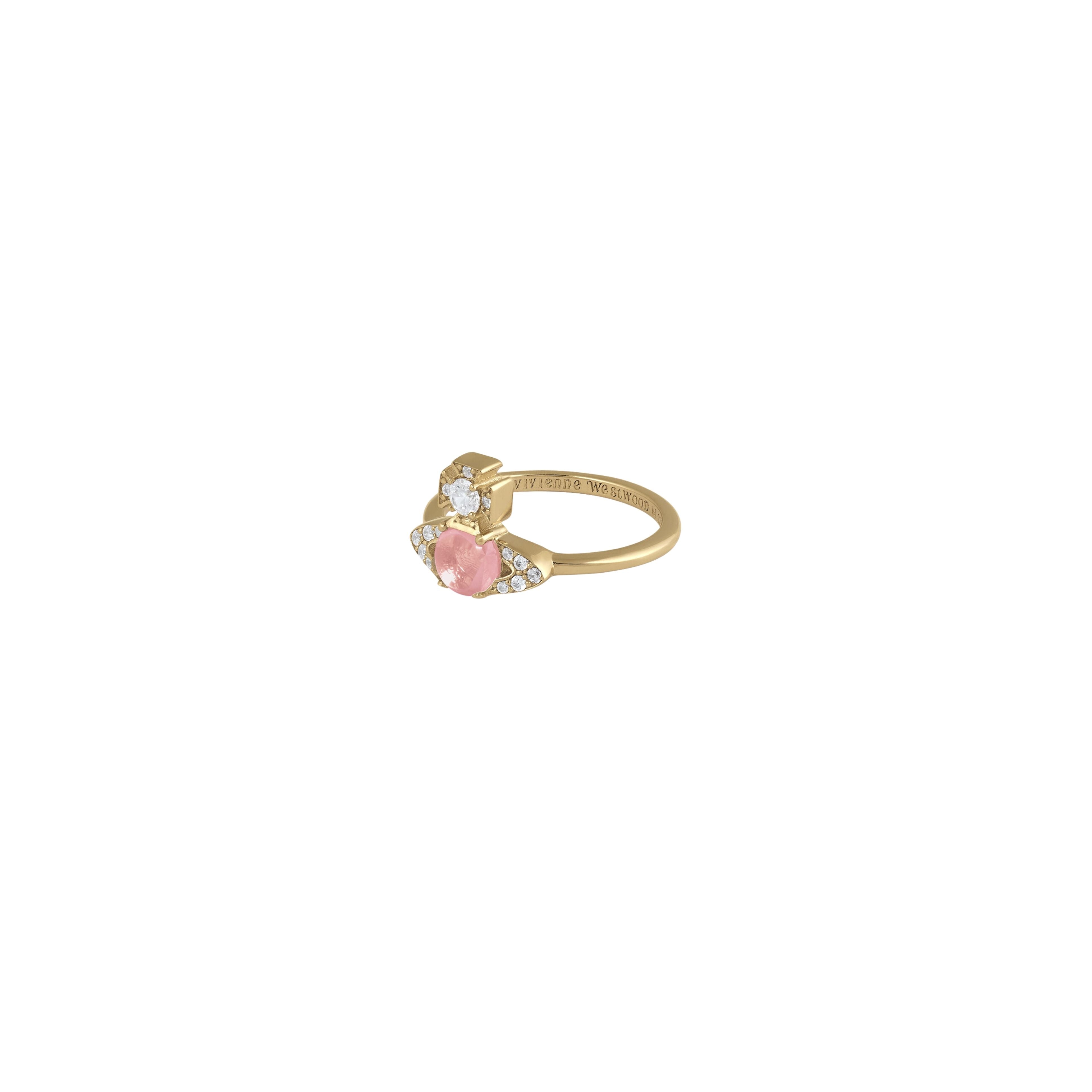 Vivienne Westwood Gold Pink Ondina 925 Ring