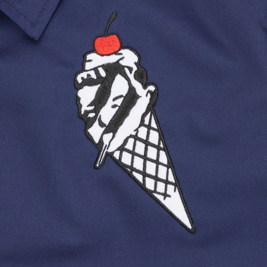 ICECREAM Cone Man Embellished Work Navy Jacket