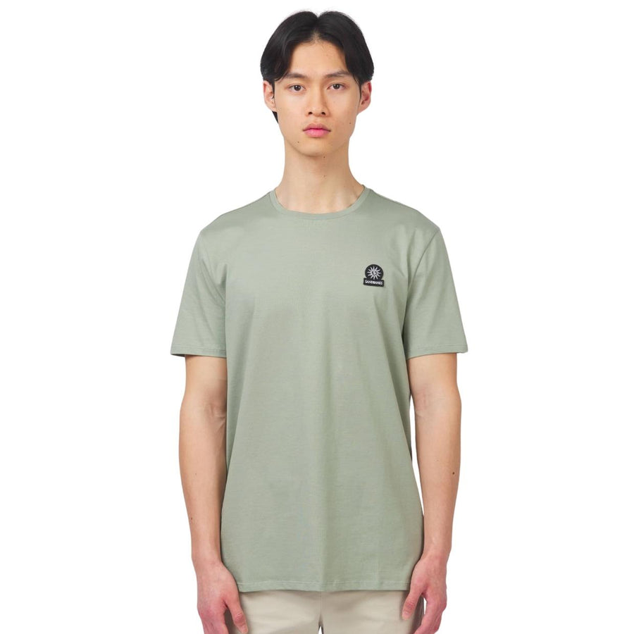 Sandbanks Logo Badge Slim Fit Sage T-Shirt