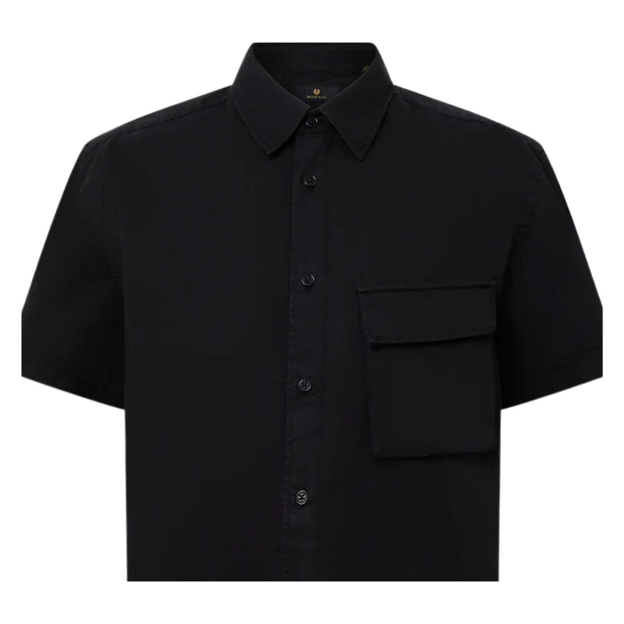 Belstaff Regular Fit Scale Short Sleeve Black Shirt