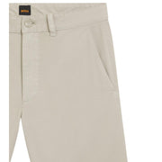BOSS Slim Fit Stretch Cotton Light Beige Chino Shorts