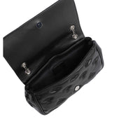 Vivienne Westwood Embossed All-Over Black Chain Crossbody Purse