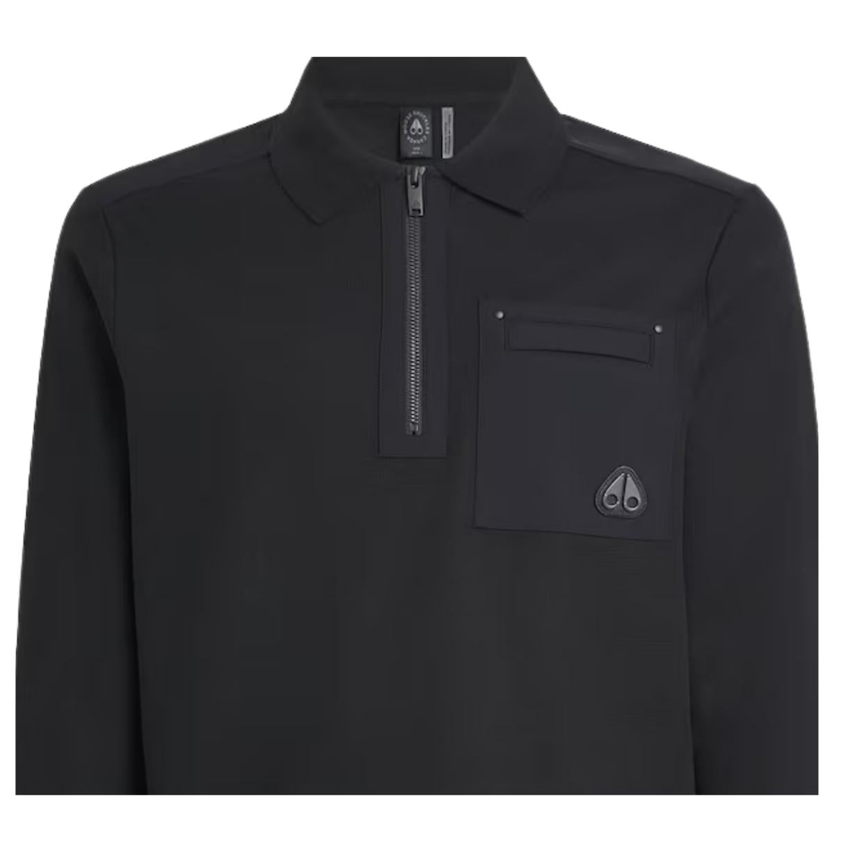 Moose Knuckles Dalon Black Polo Shirt