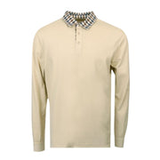 Aquascutum Active Club Check Collar Long Sleeve Polo Shirt