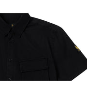 Belstaff Regular Fit Scale Short Sleeve Black Shirt