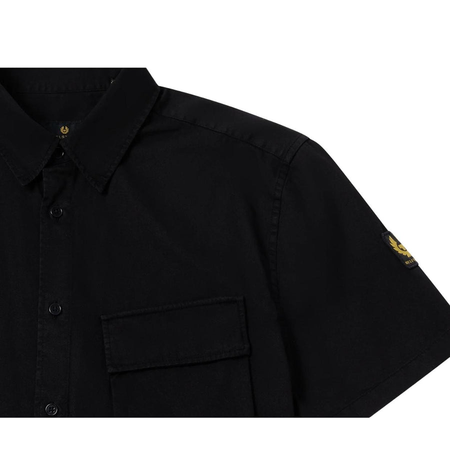 Belstaff Regular Fit Scale Short Sleeve Black Shirt