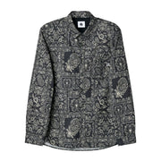 Pretty Green Black Patchwork Paisley Poplin Shirt