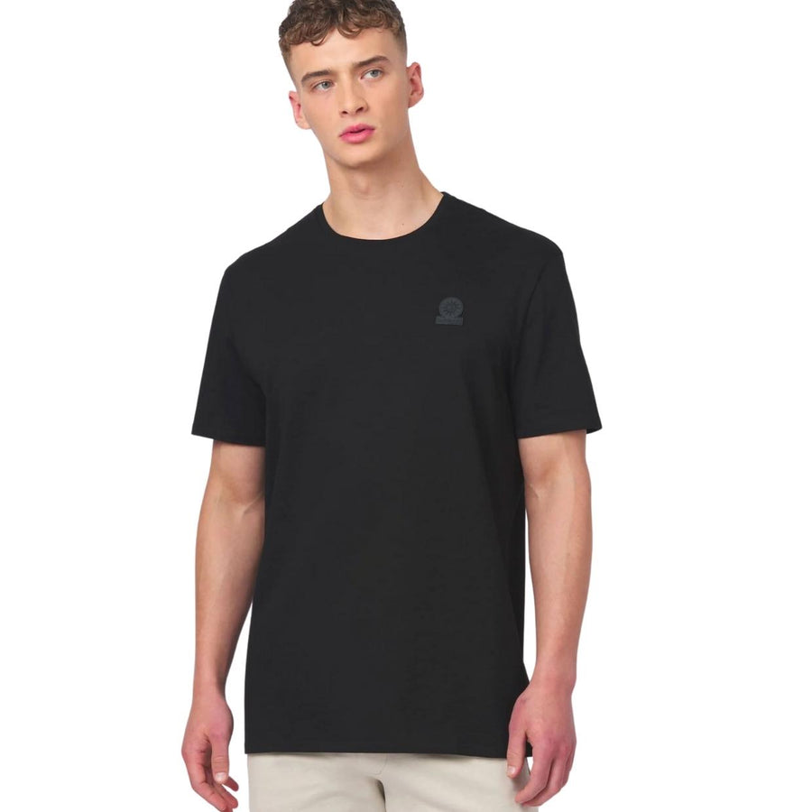 Sandbanks Rubberised Badge Logo Black T-Shirt