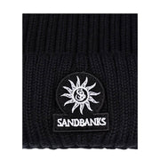Sandbanks Logo Badge Merino Wool Black Beanie