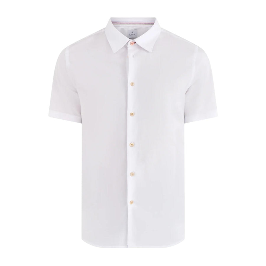 Paul Smith Causal Fit Short Sleeve White Shirt