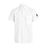 Belstaff Regular Fit Scale Short Sleeve White Shirt