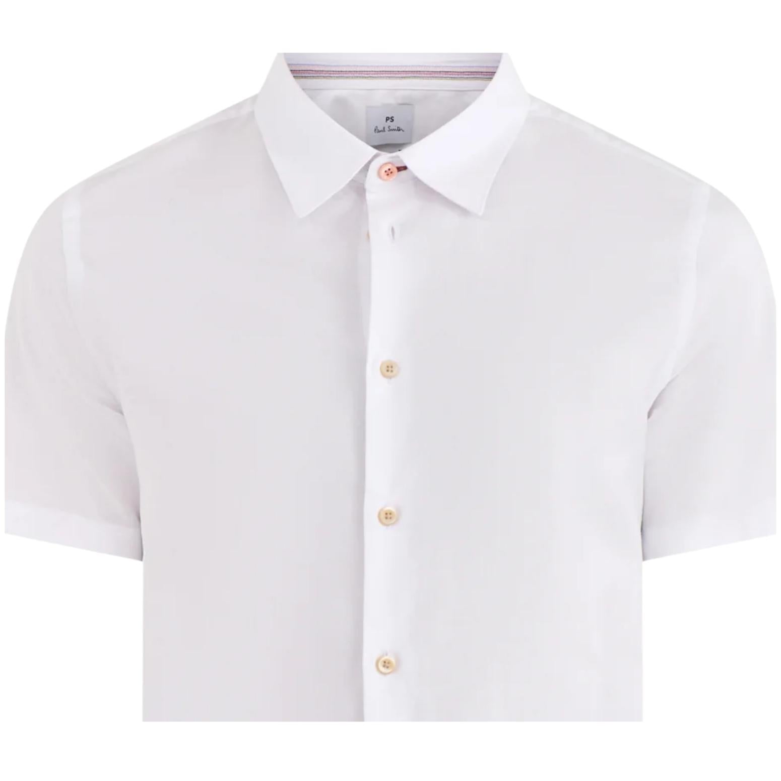 Paul Smith Causal Fit Short Sleeve White Shirt